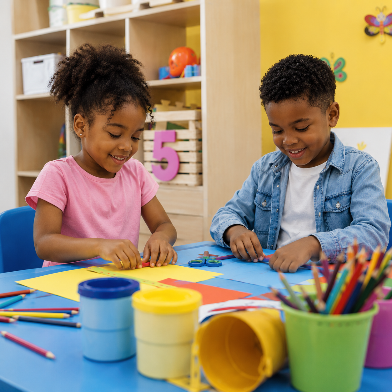 Enfants en activité d'éveil